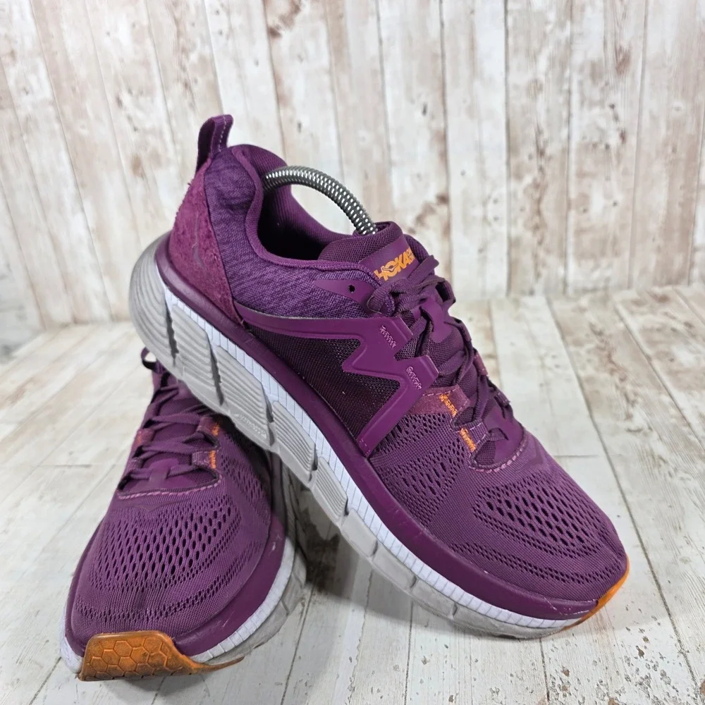 Hoka One One Gaviota 2 Womens Purple Orange Running Shoes 1099630 GJBM Size 11
